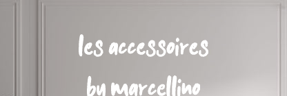 Custom text: LES ACCESSOIRES 
 By Marcellino